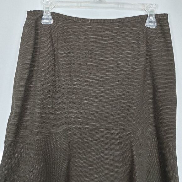 Lafayette 148 Brown Midi Skirt Flare Women's Size - Picture 6 of 6